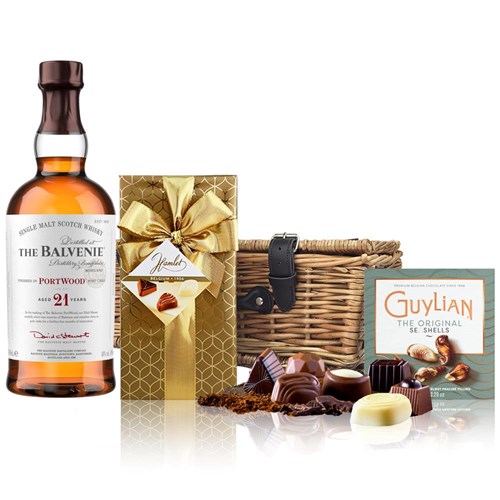 Balvenie 21 Year Old PortWood Finish 70cl And Chocolates Hamper